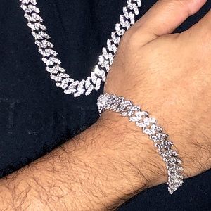 Real Diamond Cuban Link Bracelet NOT CZ NOT FAKE!